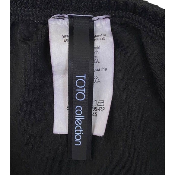 TOTO Collection Black Bandeau Jumpsuit Romper Plus Size 3X Tapered Leg Elegant - Picture 11 of 11